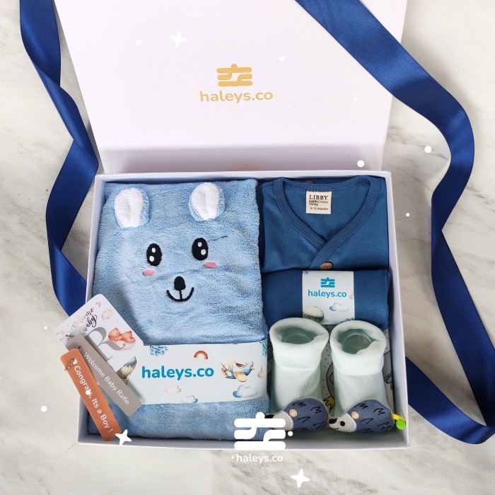 

Best Seller Haleysco Premium Hampers Bayi Newborn Laki-laki Blue sea Boy