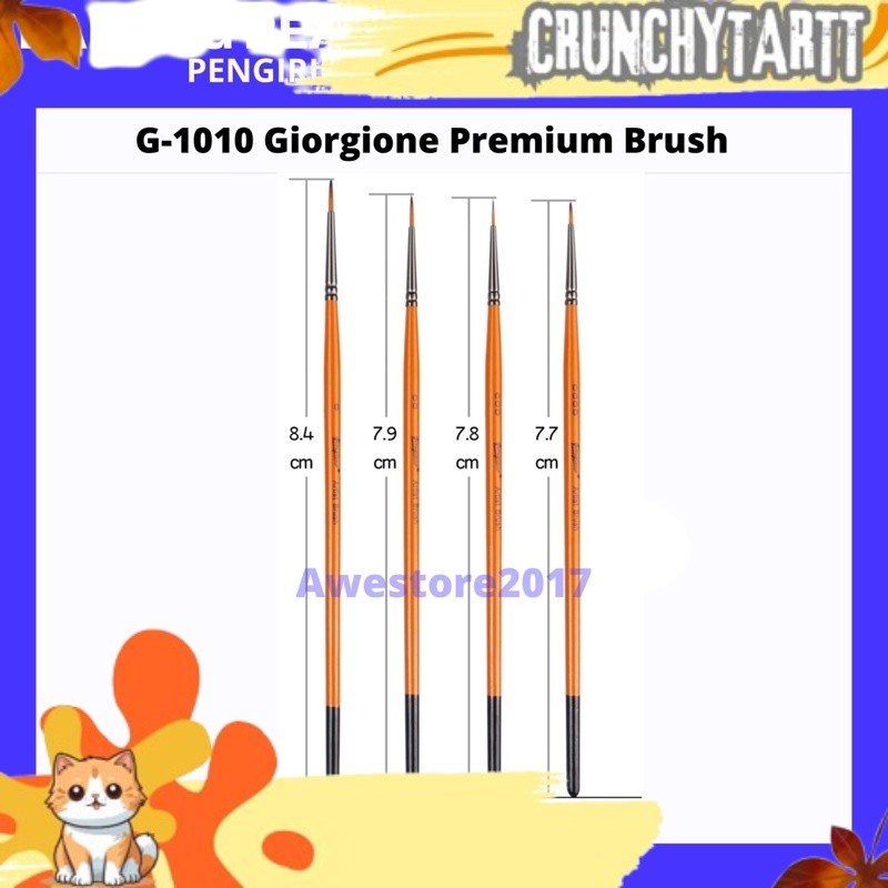 

READYYY Giorgione G-1010 Round Brush Kuas Lukis Liner Tipis 0 00 000 0000 AWE