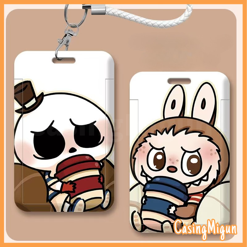 

ID CARD HOLDER MOTIF KAWAII TEMPAT KARTU PHOTOCARD PHOTO CARD MEMBERIKAN TALI TANGAN TINGKAT TINGGI,Kartun Labubu yang lucu