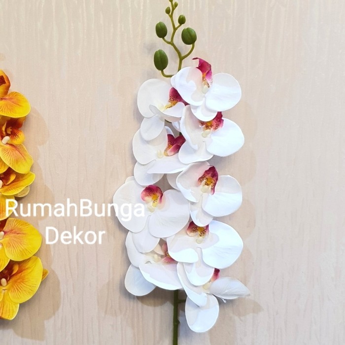 ⭐BISA COD⭐ Anggrek Latex Artificial Premium Murah  PUTIH B