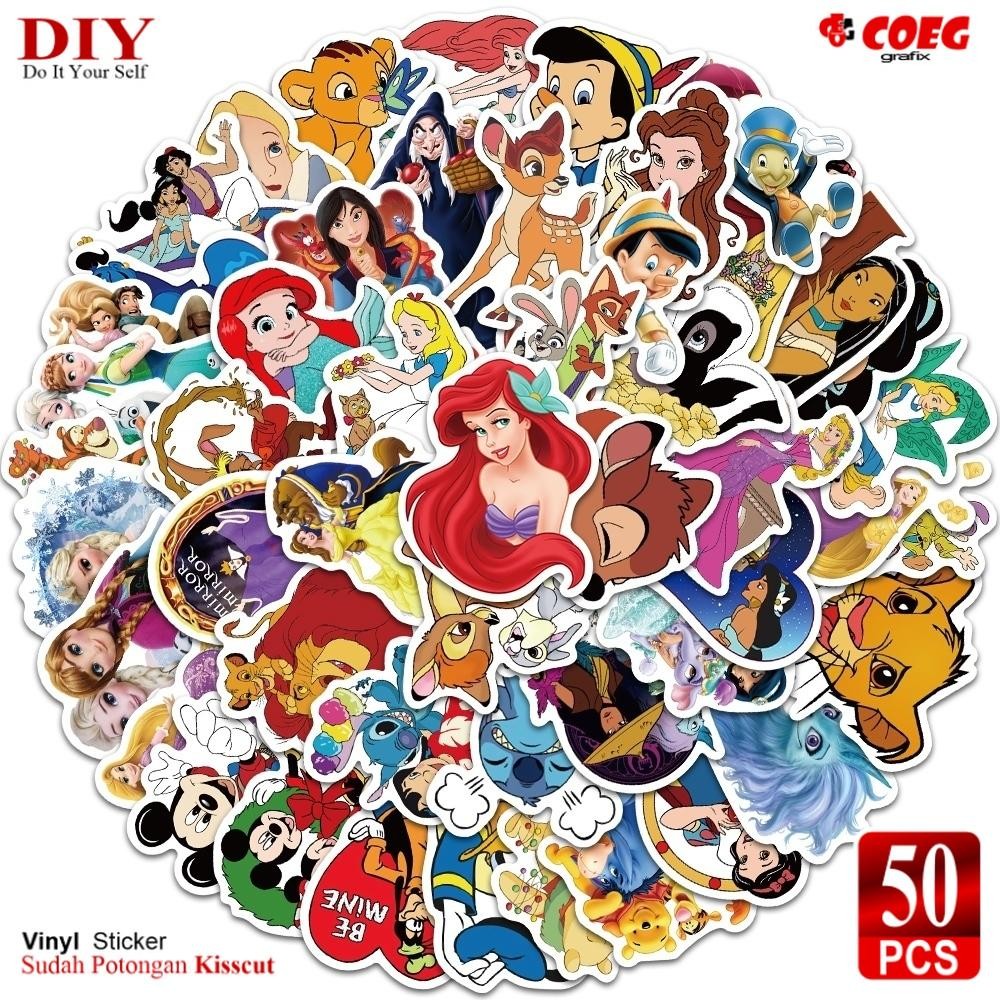 

[50PCS] Stiker Disney Kartun CG46 | Ariel, Belle, & Tuan Putri The Little Mermaid & Beauty and the Beast | Stiker Vinyl Anti Air untuk Buku, Journal, Koper, Casing HP, Laptop, Helm, Motor, Botol