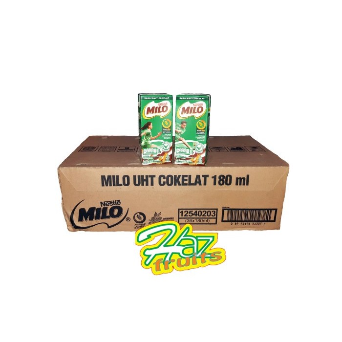 

Susu UHT Milo 180 Ml Susu Milo Cokelat Milo Kotak Nestle Susu Kotak ( 180ml x 36 Pcs )