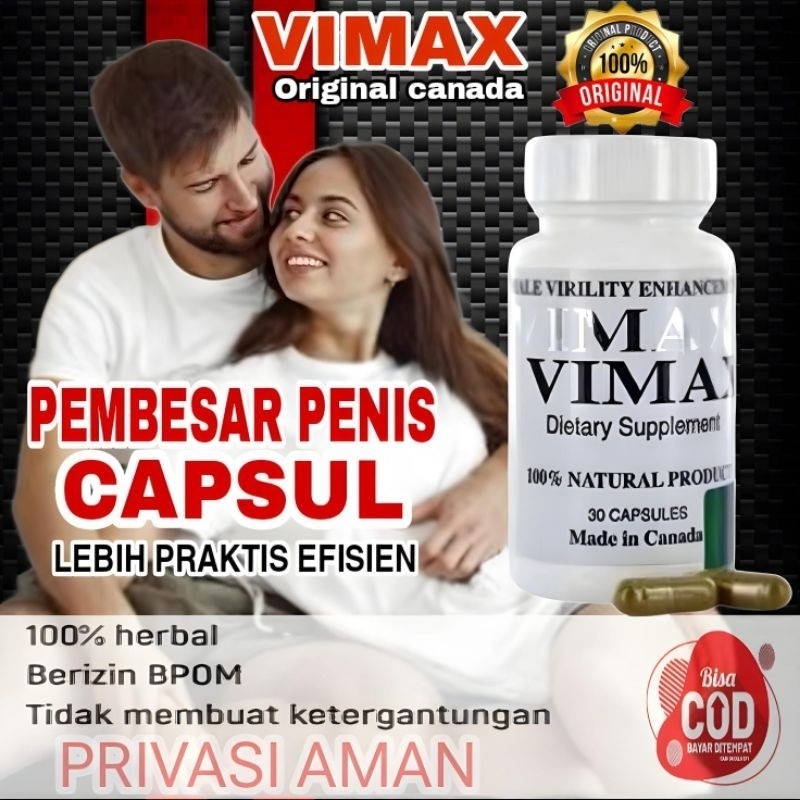 VIMAX CANADA ORIGINAL ASLI ORIGINAL 100% BPOM KAPSUL P3MBESAR MR. P PRIA PERMANEN DIETARY SUPPLEMENT