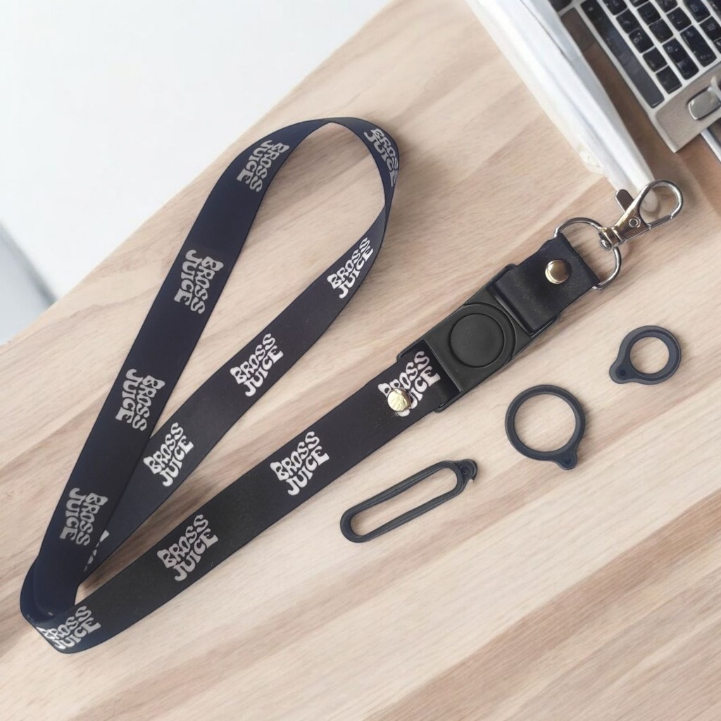 

Lanyard 2 Cm Motif BROSS JUST HITAM Name Tag Bonus 3 Karet