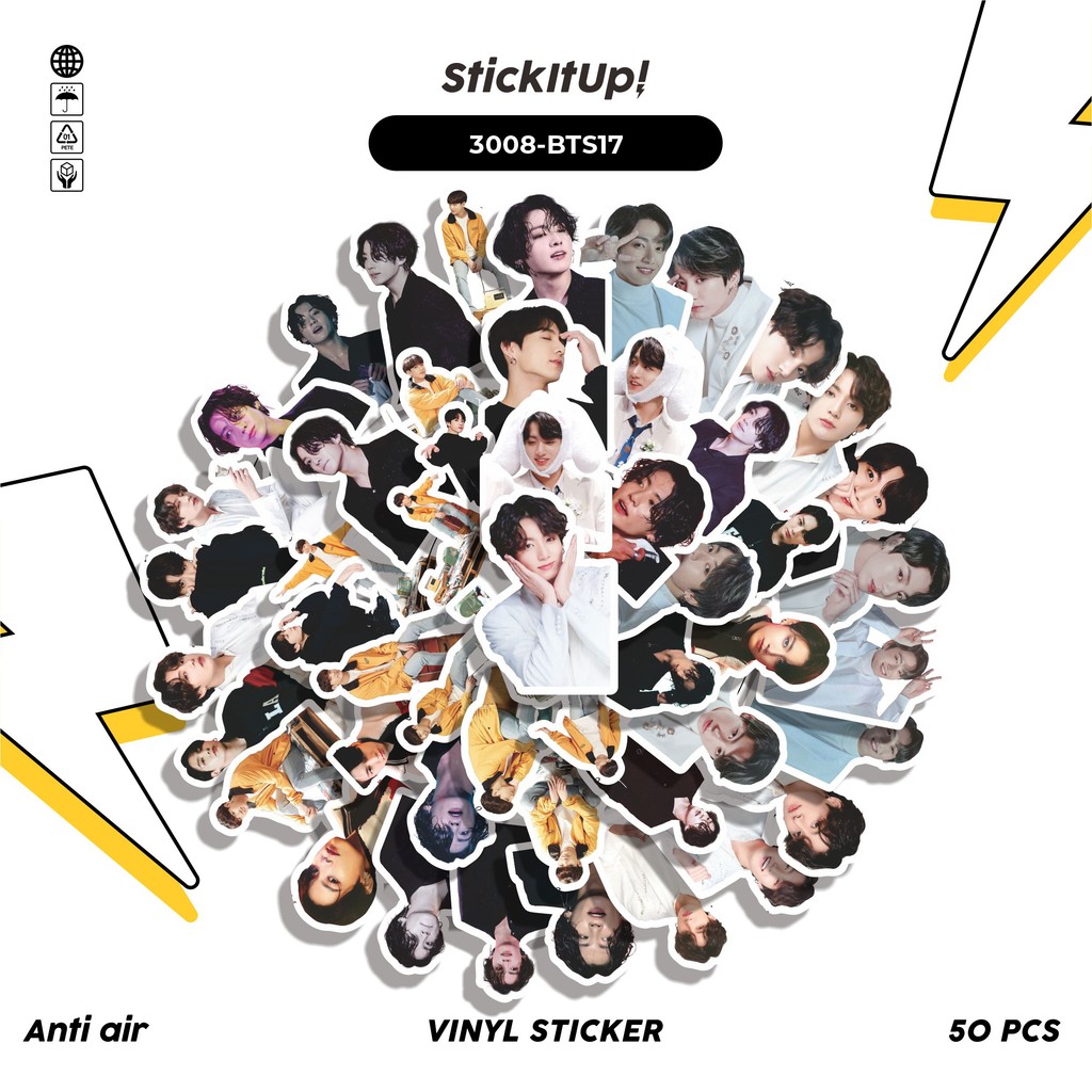 

COD✨ 50 Pcs Stiker JUNGKOOK SERIES 04 Lucu Anti Air Untuk Dekorasi Notebook Sepeda Skateboard Handphone DIY