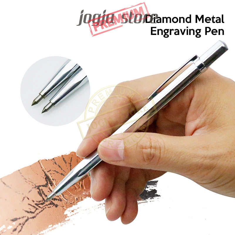 Pena Ukir Metal Scriber Tungsten Carbide Tip Titik Penanda Bor Kayu Besi Kaca Keramik Engraving Pen