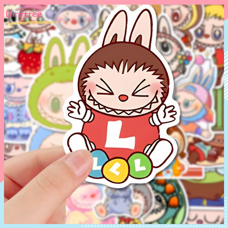 

COD Stiker Labubu Lucu Stiker Scrapbook Kartun Stiker Dekoratif Buku Catatan