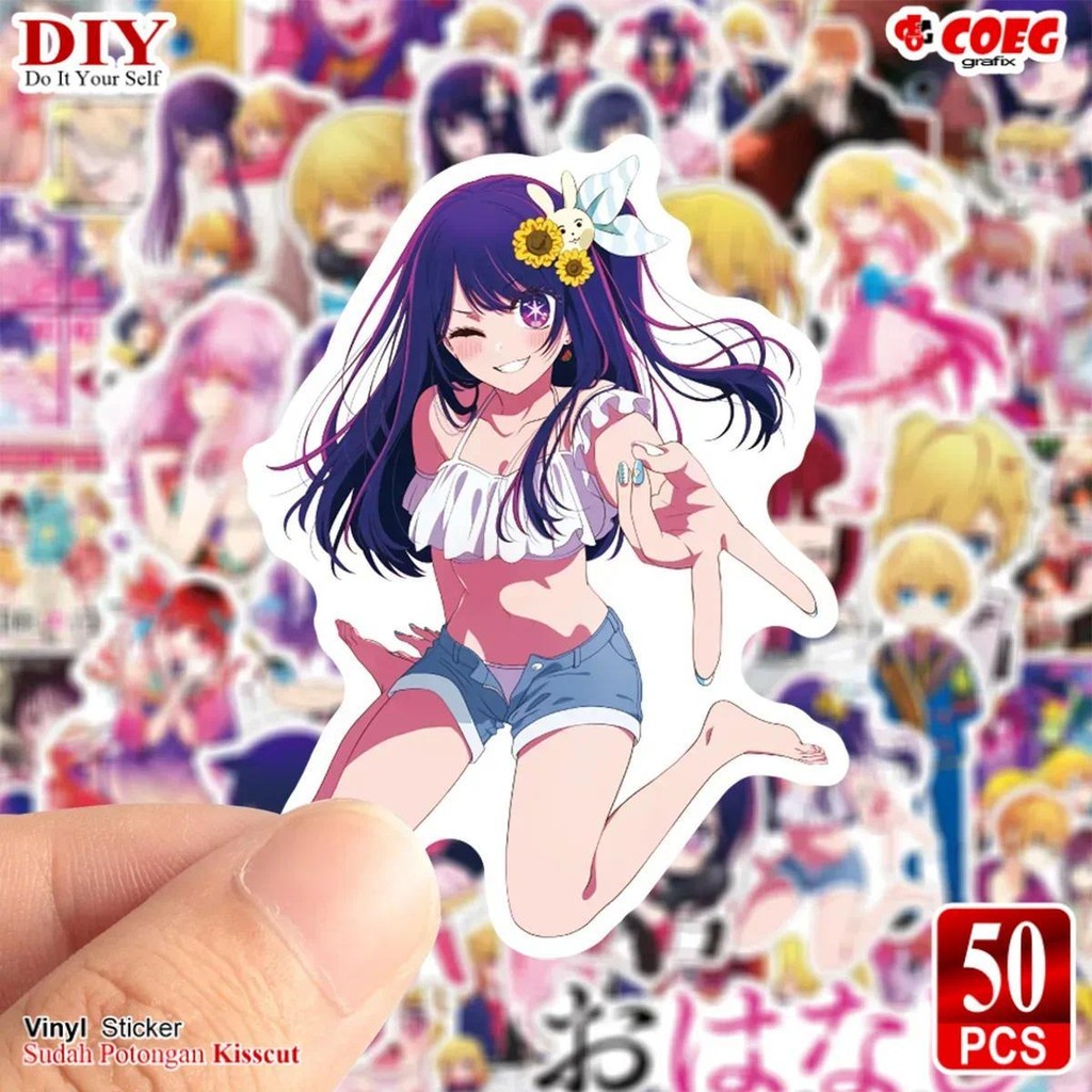 

50 PCS Oshi no Ko Anime Japan Graffiti Stickers CG95 - Stiker Unik Tahan Air & Mudah Dipasang - Sudah Dipotong Mengikuti Pola Desain