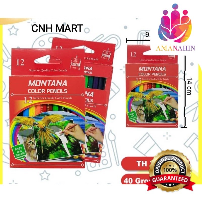 

Pensil Warna Pendek 12 Warna- Pensil 12 Colour Montana - Pendek Warna Pendek Montana - Pensil Warna TH - 350 STK
