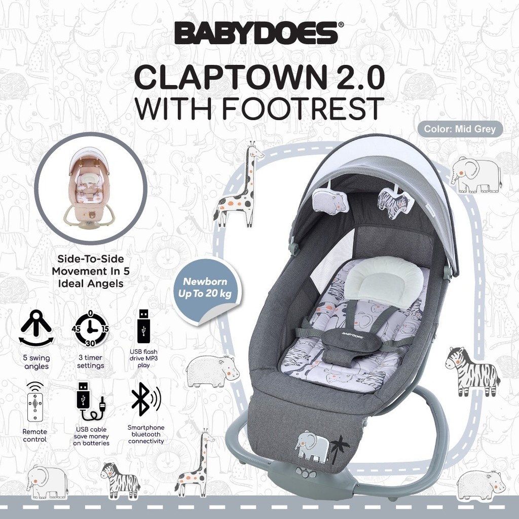 BabyDoes Claptown 2.0 / Baby Bouncer / Ayunan Elektrik