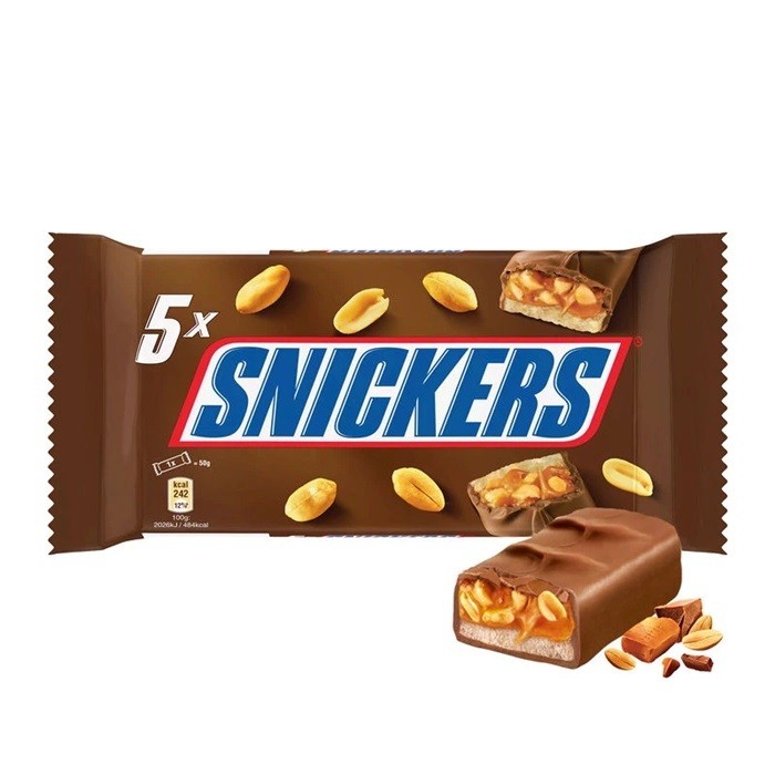 

Coklat SNICKERS Chocolate Bars 250gram isi 5 pcs asal Eropa