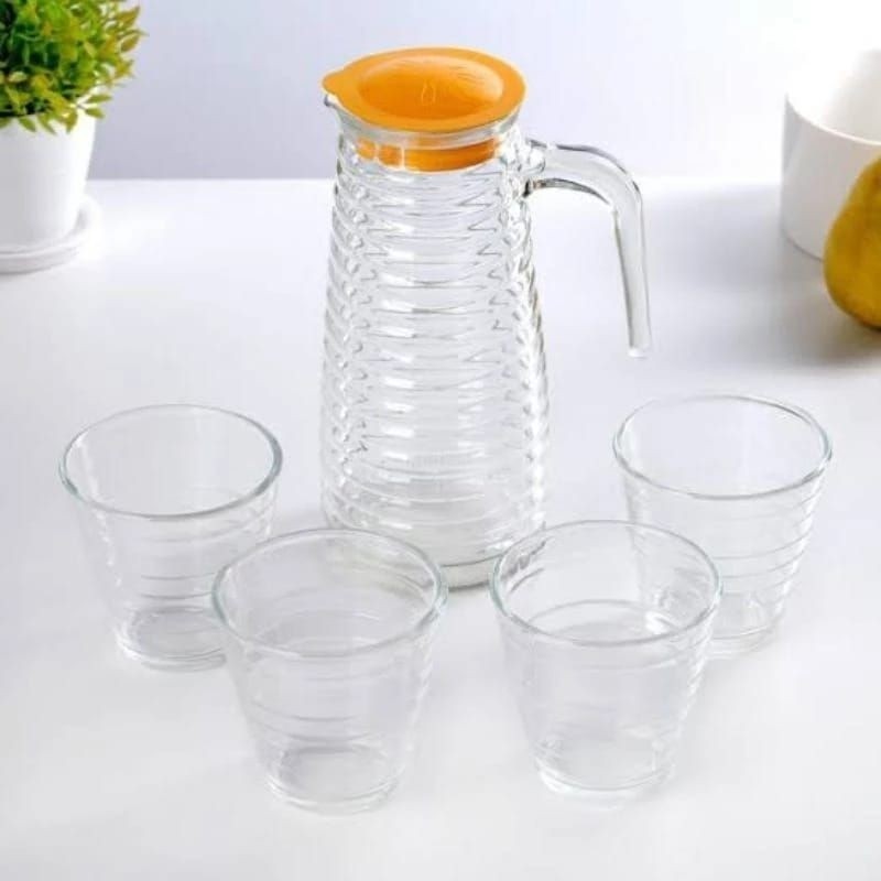 BEST SELLER  Teko Kaca & Cangkir Kaca Set - Water Jug Set HC/Idola
