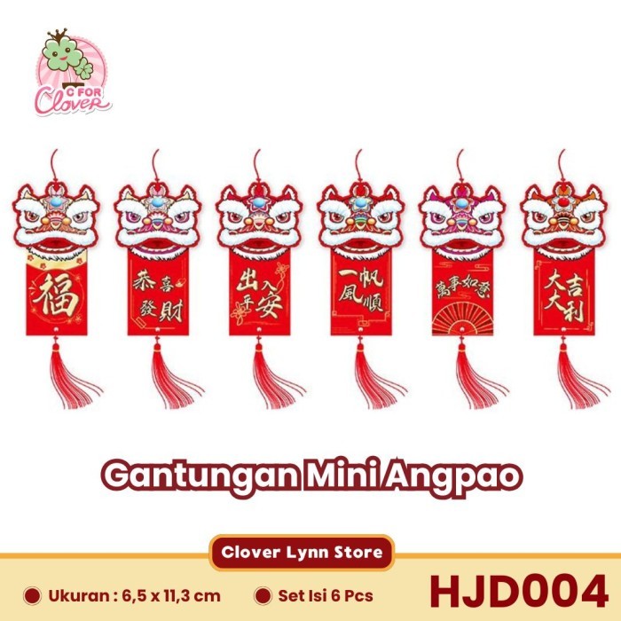 

HIASAN POHON GANTUNGAN MINI ANGPAO imlek tahun ular 2025 chinese cfc - Hiasan HJD004