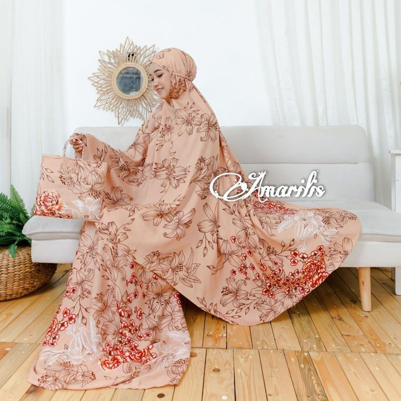MUKENA AMARILIS RAYON BALI AMARILIS MUKENA DEWASA RUKUH DEWASA BUNGA