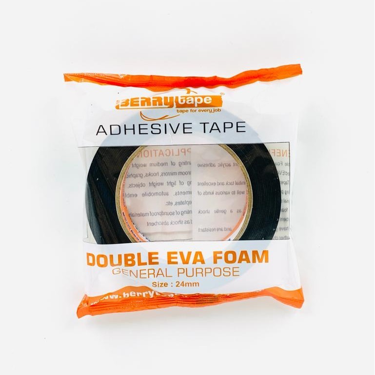 

( StaLand ) DOUBLE FOAM BERRY HIJAU 24 MM / Double Side Tape Foam Berry 1" Inch 24 mm x 5 m