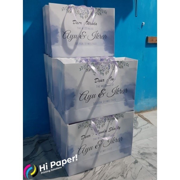 

RB001 Paper Bag Bridesmaid Murah Desain Custom Ukuran Besar