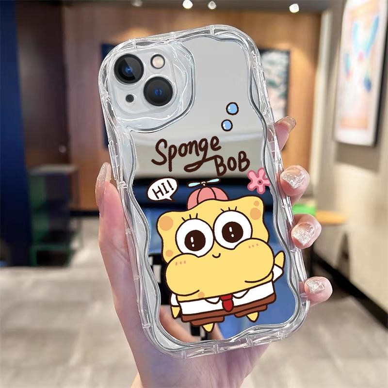 Casing For Oppo A93 A94 A95 A96 5G A98 Case Silikon Anticrack Lucu SpongeBob SquarePants Softcase Si