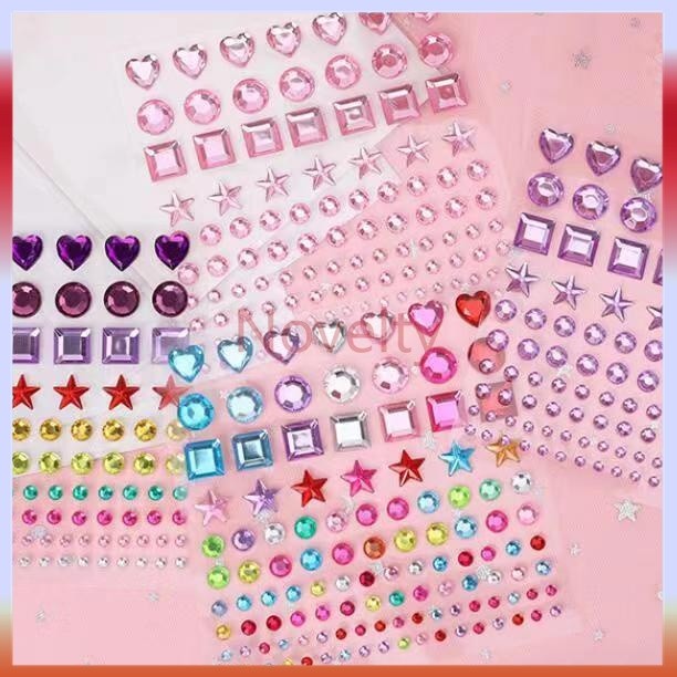 

Novelty Stiker bintang kristal DIY/stiker kristal berlian 3D/stiker kartun