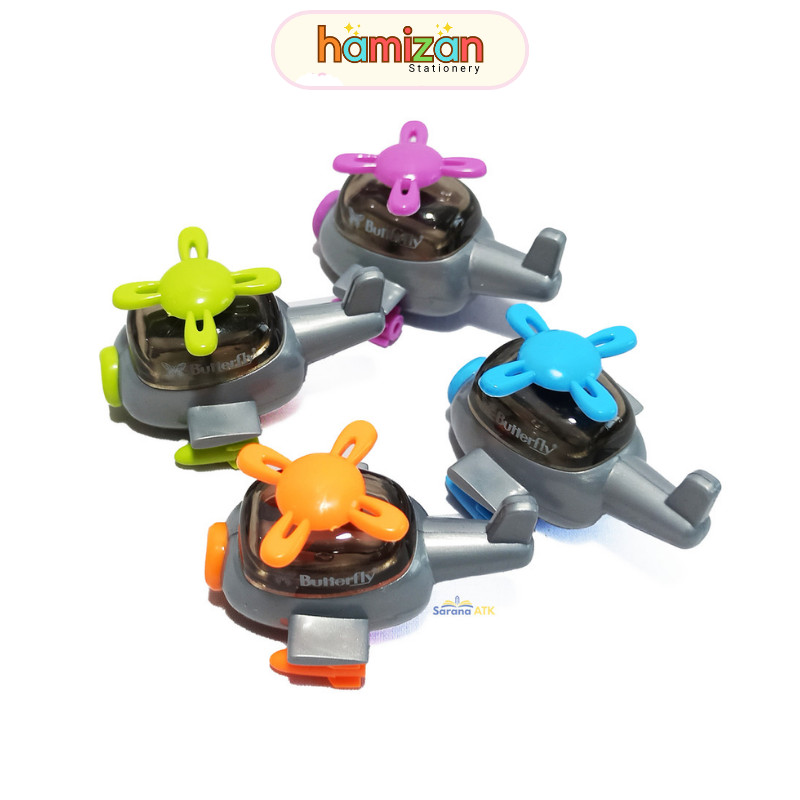 

Pencil Sharpener BA 520 Helicopter / Kerukan / Serutan merk Butterfly / Peruncing Helikopter BA-520 Murah Berkualitas