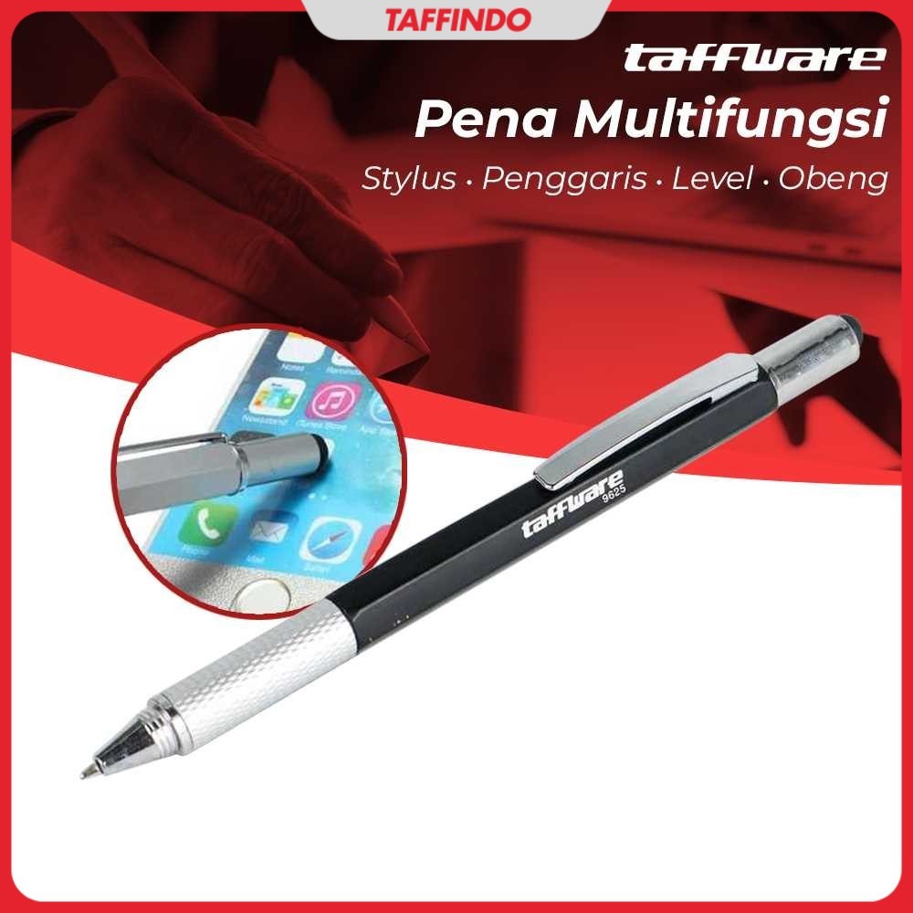 

Taffware Pena Multifungsi Plastik Stylus Penggaris Waterpass Obeng - 9625