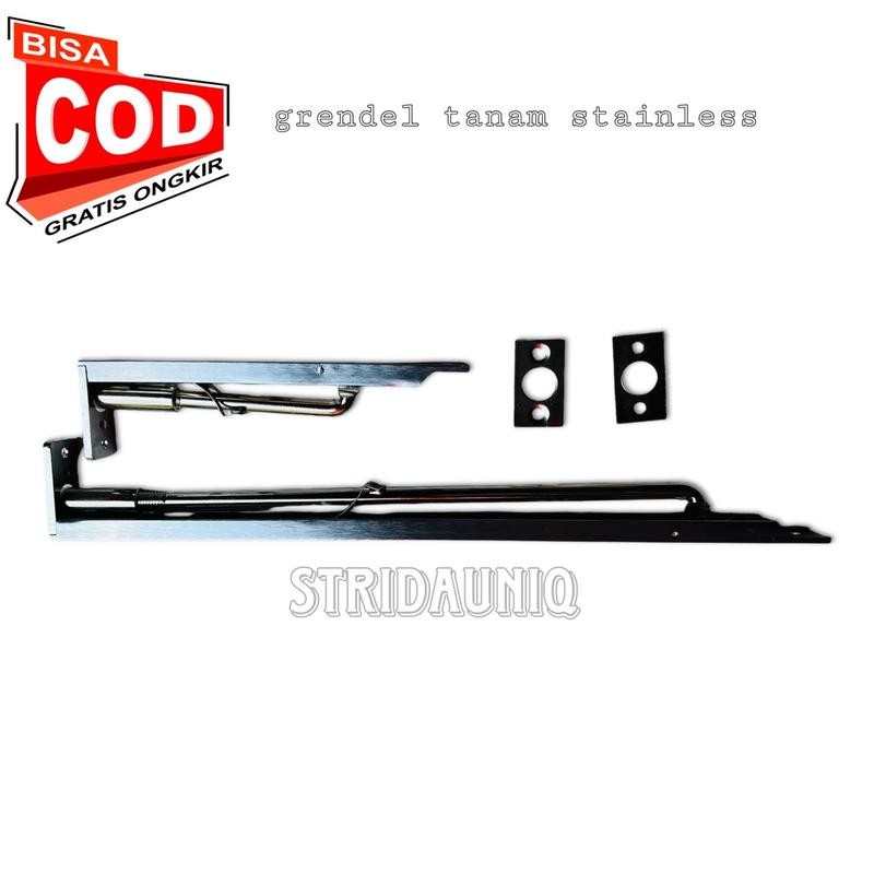 Grendel Tanam Selot Tanam Stainless Kunci Slot Grendel Pintu Rumah 2 Pintu Double