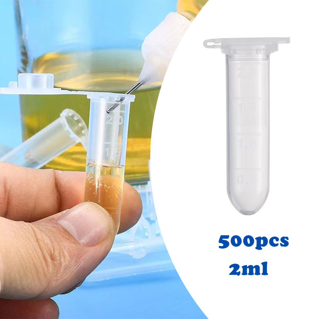 Sampling Tube 2ml PCR Tube Centrifuge  Eppendorf Tube Autoclavable Tabung Penyimpanan Micro Tube-500