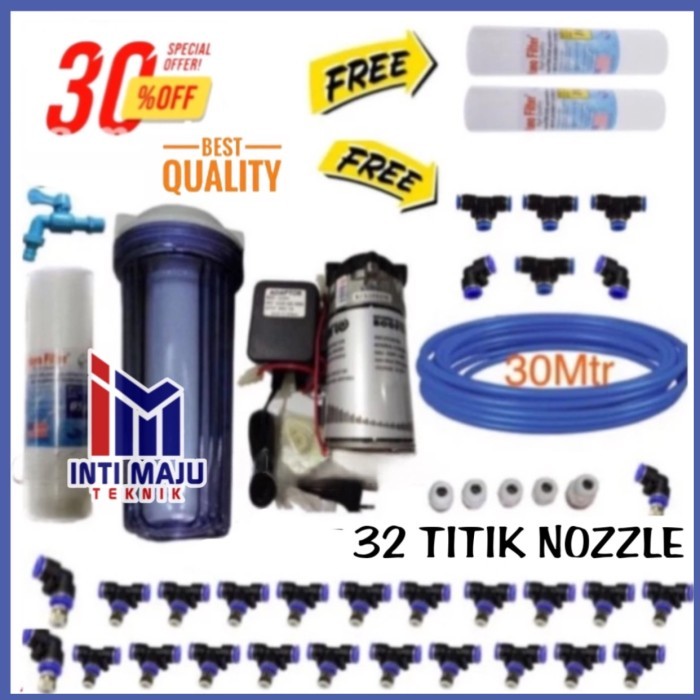 Paket Misting / Kabut / Embun, 32 Mist Nozzle / Titik Mesin Hidroponik