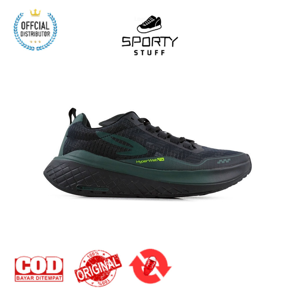 910 Nineten Ultra Ekiden 1.0 Sepatu Lari - Hijau-Tua/Hijau-Neon