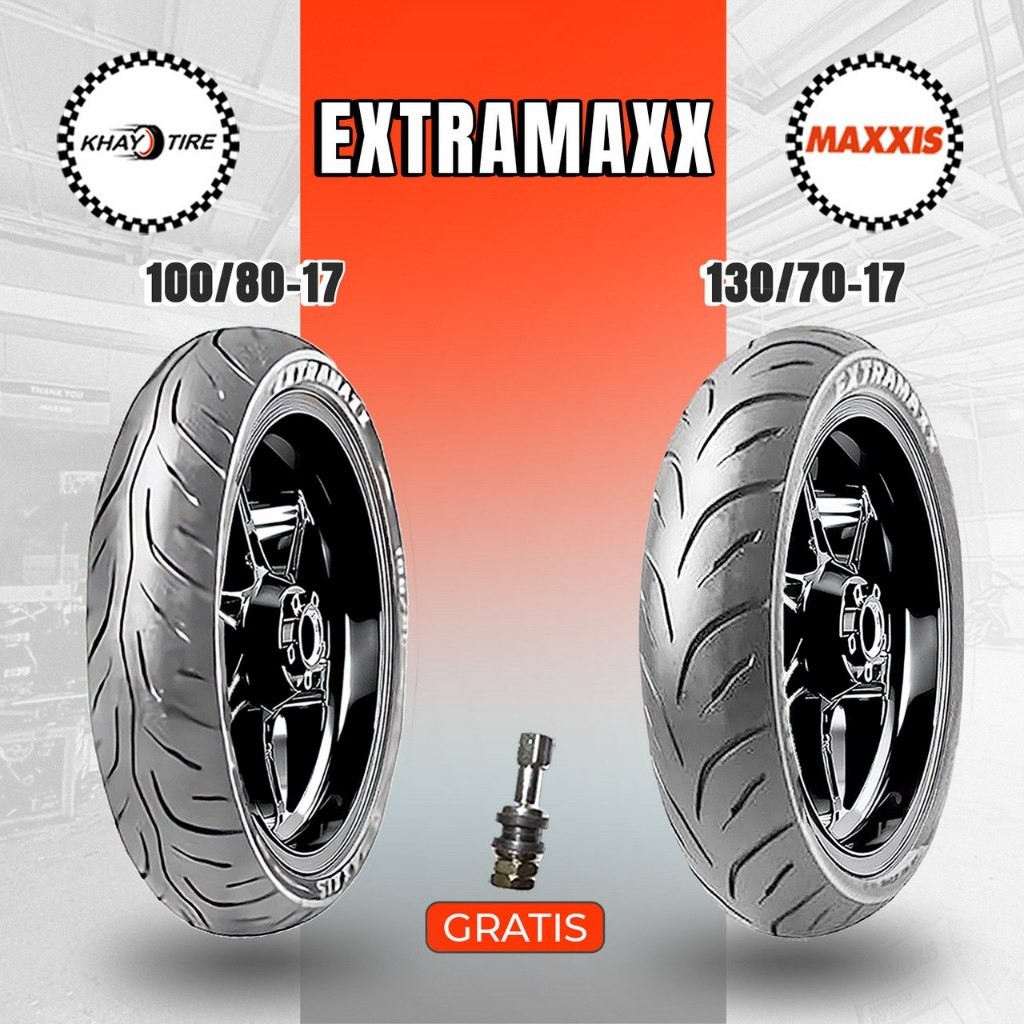 Paket Ban Ban Motor SPORT - SUPRA GTR - SUPERMOTO MAXXIS EXTRAMAXX 100/80-17 + 130/70-17 Tubeless