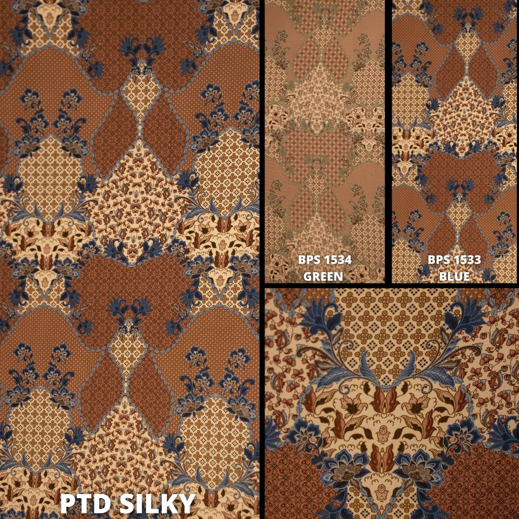 Bella Donna | 0.5 Satin Print silk bahan Kain premium Bahan Silk Premium Bahan Adem motif Batik