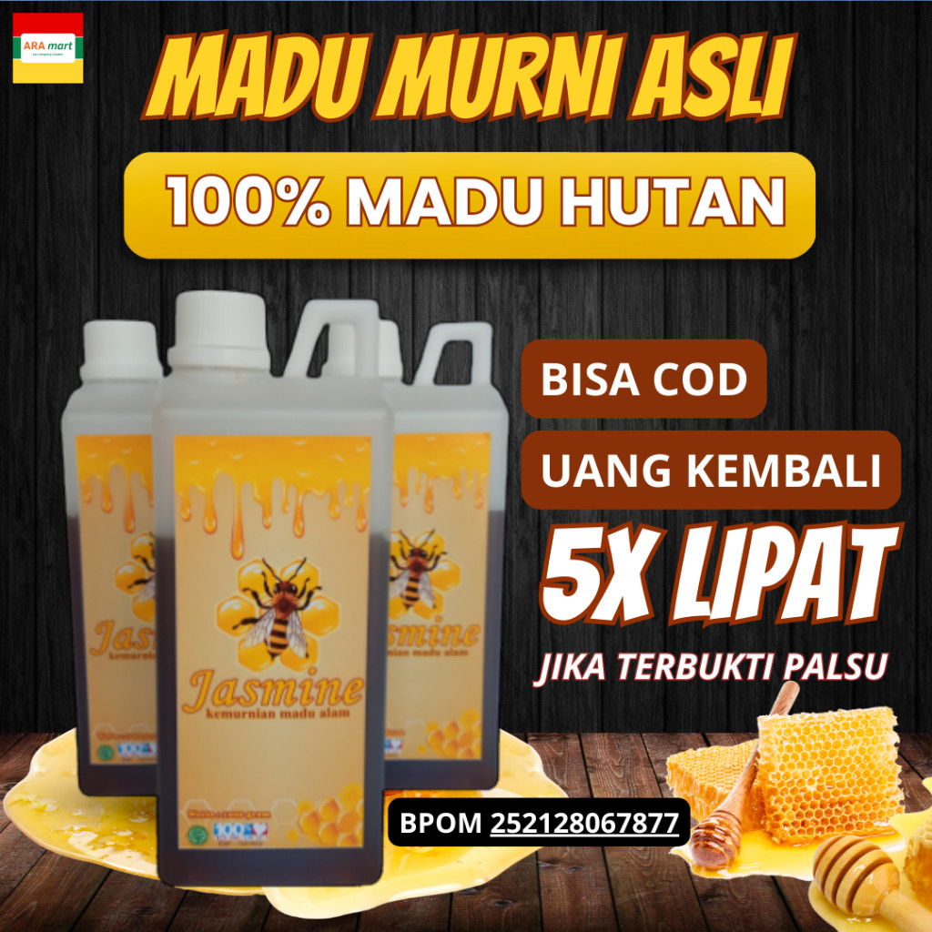 

Madu Asli 1kg 100% Murni Madu Hutan Tanpa Campuran - Madu Multiflora Original