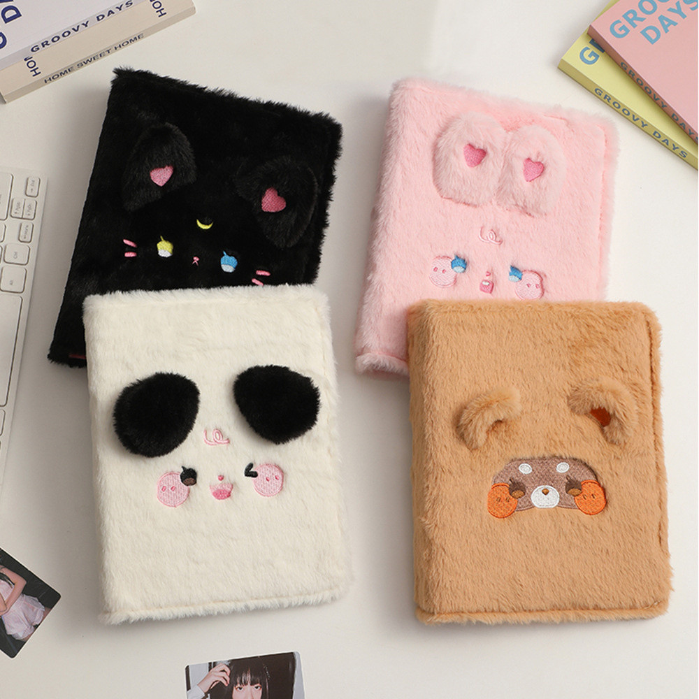 

A5 Binder Photo Album Cute Plush Photocard Holder Kpop Idol Photocards Collect Book Album Student School Notebook Stationery