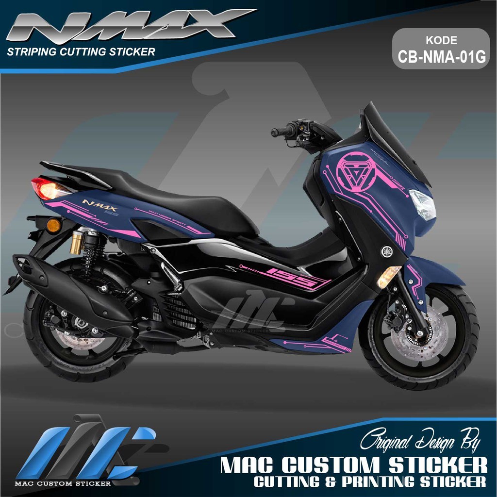 Cutting Sticker Nmax New - Stiker Nmax 2020 - Untuk Nmax Biru - Cb Nma 01