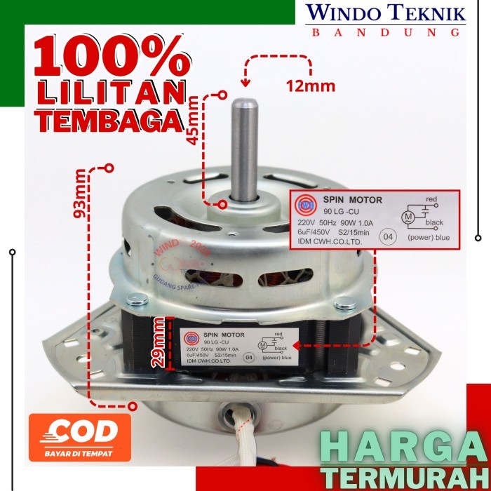 DINAMO SPIN LG | DINAMO PENGERING LG | DINAMI MESIN CUCI 2TABUNG LG