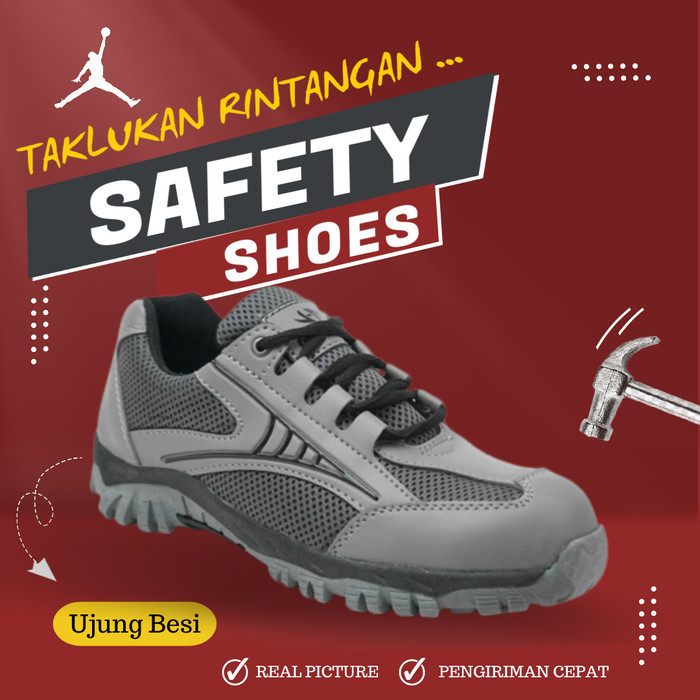 Sepatu Boots Sefty But Septi Kerja Outdoor Boot Septy Proyek Lapangan Safety Bot Shoes Pria M073 Pen