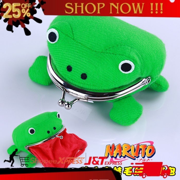 TRENDING DOKO dompet kodok naruto katak frog dompet koin wallet purse coin anime ECOS