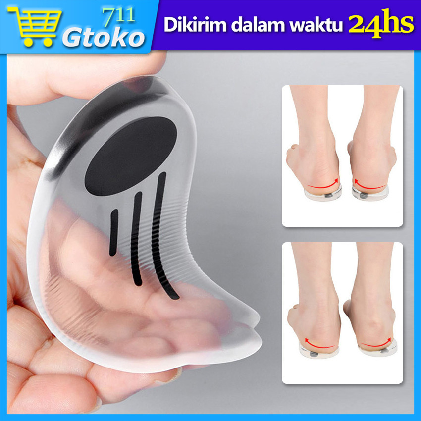 Alas Tumit Kaki Therapy Silikon Gel Support Insole Tumit Pijat Sol Sepatu Terapi Kaki O X Anak Pria 