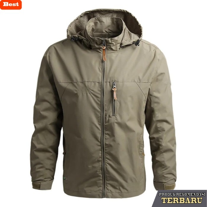 hoodie pria kekinian jaket pria hoodie winter - Cream, XXL