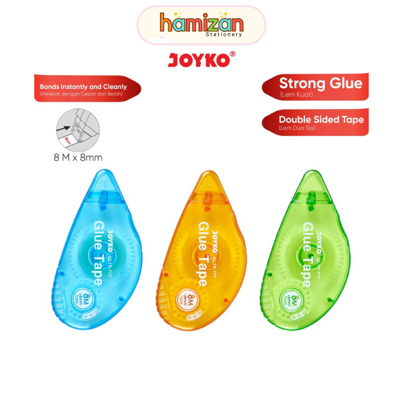 

Double Sided Tape / Pita Lem model baru / Glue Tape GLTP-777 / Glue Tape Lem Pita Dua Sisi Doubel Sided Tape Roll Joyko GLTP-777 Joyko Murah Berkualitas