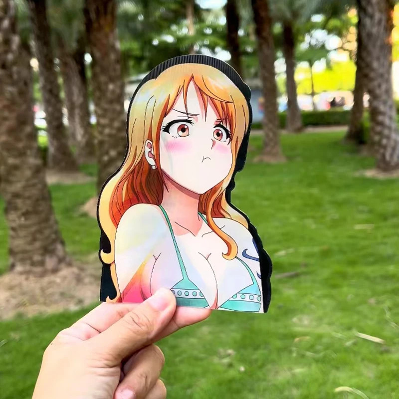 

ONE PIECE Boa Hancock Nami Nico·Rob Anime 3D Moving Motion Cartoon Lenticular Stickers WaterproofFor Cars Laptop Tablet Computer