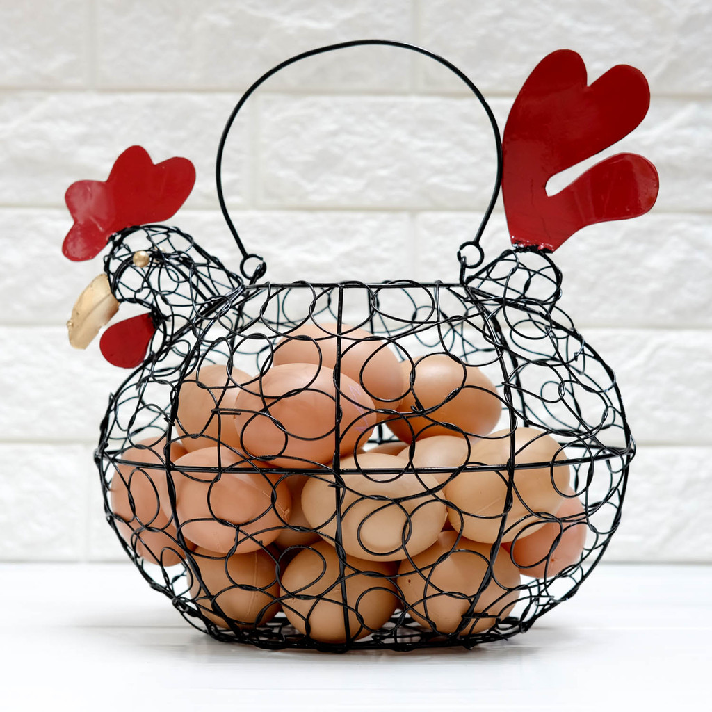 RB 1023 Keranjang Telur Ayam 2 KG Gantung Uk D / XXL Kokoh Bahan Kawat Besi Muat 26 Telur Ayam