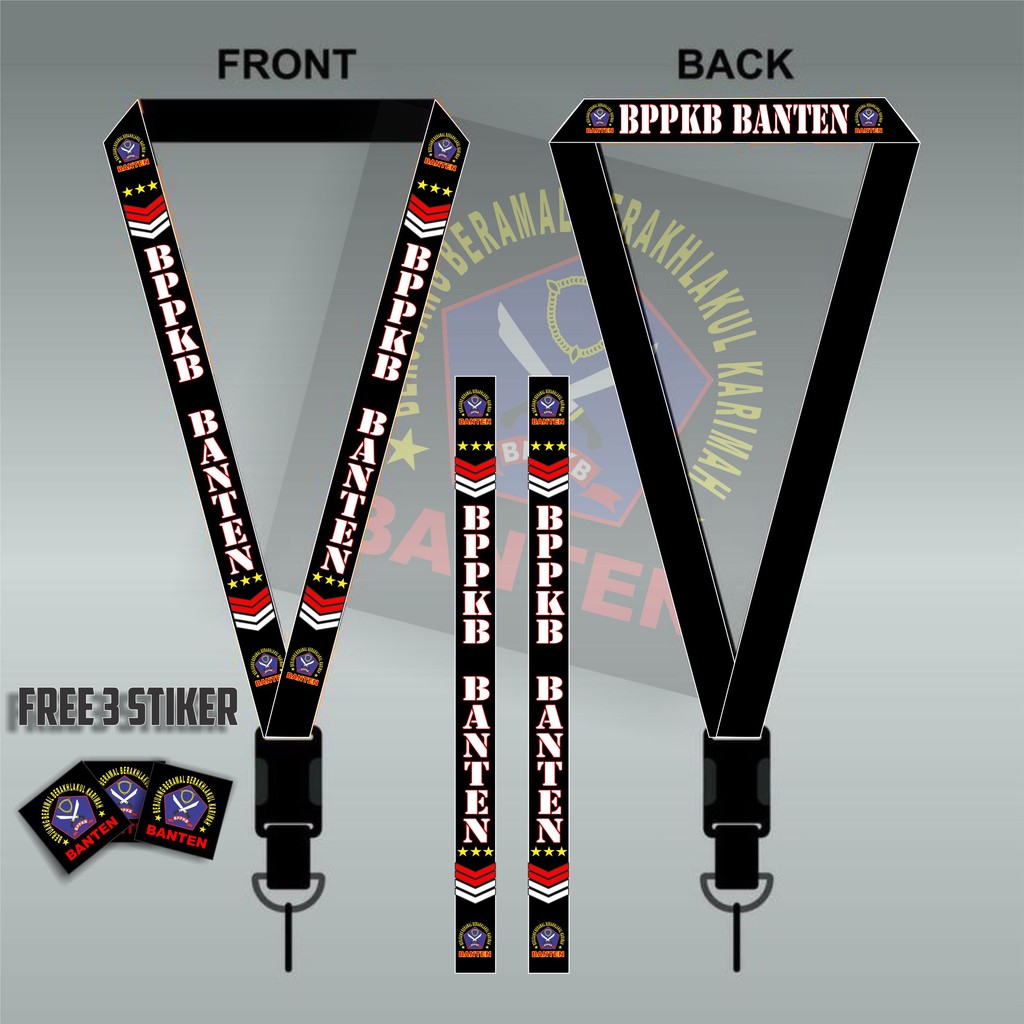 

tali ID card lanyard BPPKB BANTEN gratis STIKER ormas 2
