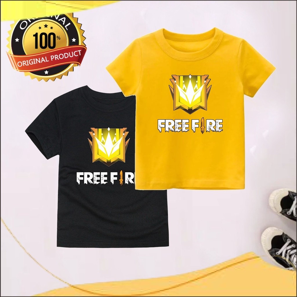 SLOGI - Kaos Anak FF Motif Grand Master Baju Anak Free Fire Laki Laki Dan Perempuan Fashion Kids 23 