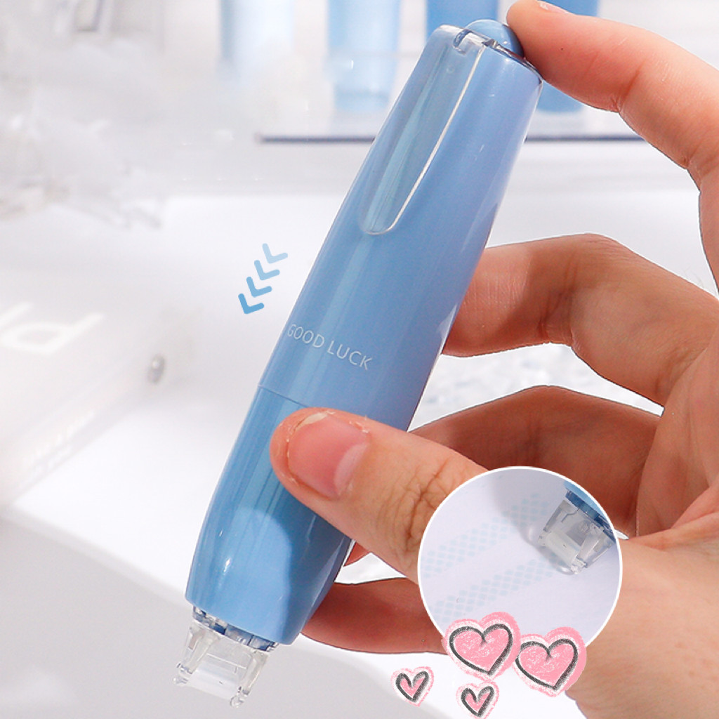 

D3W! Winzige 4Pcs Set 6m Adhesive Tape Lucu Mekanik Roller Tape Glue Tape Lem Kertas Untuk