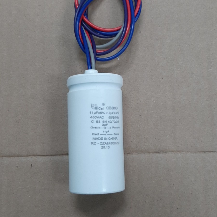READY CAPACITOR KAPASITOR ORIGINAL SHARP BICAI CBB60 3uf 11uf 450 VAC