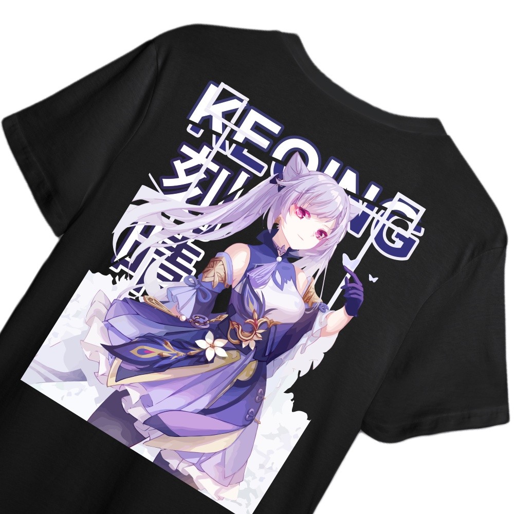 KAOS KEQING GENSHIN IMPACT -  KAOS DISTRO PRIA & WANITA DESIGN KEQING GENSHIN IMPACT