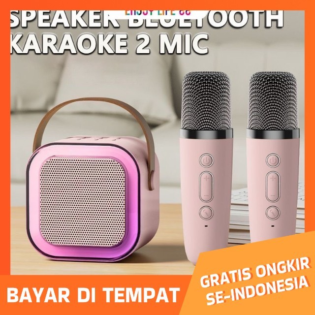 MIC K12 NEW LED Bluetooth Mini Speaker Karaoke Speaker Portable with MIC Bluetooth MP3 Player Full B