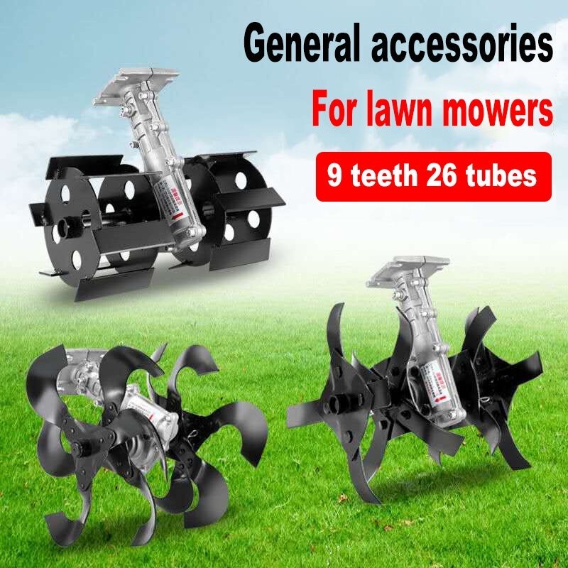 Alat Penggembur Tanah Mini Tiller Head Weeder Cakar Penyiang Gulma Mesin Potong Rumput Penyiang