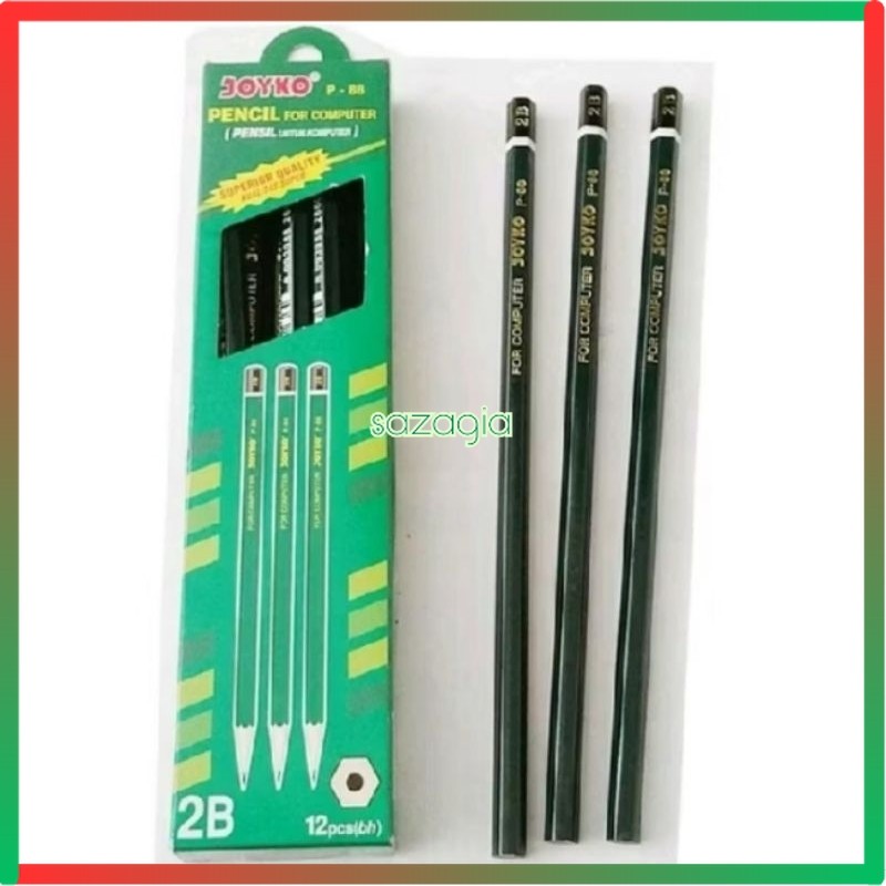 

(SG) Pensil Kayu 2B Joyko P88 Hijau Computer Scanning Drawing Sketching
