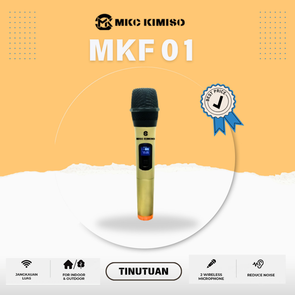 MICROPHONE WIRELESS MIC KARAOKE SINGLE MIC MKF-01
